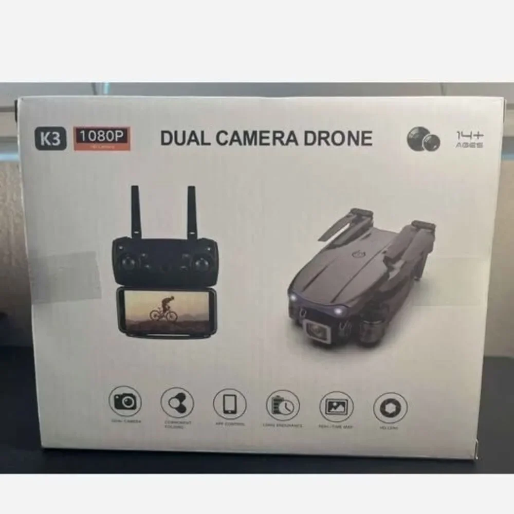 K3 1080p Dual Camera Drone Quadcoptor App Control HD Lens